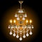 Illustration  crystal chandelier on a dark background