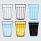 Illustration of cup, glass, traditional drinks