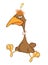 Illustration of a Cute American Condor Cartoon Character