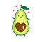 Illustration of cute avocado