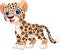 Illustration of cute baby leopard cartoon smile