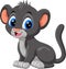 Illustration of cute baby panther cartoon