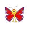 Illustration of cute butterfly animal shape design