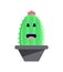 illustration of cute cartoon cactus