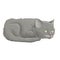 An illustration of a cute cartoon Halloween grey cat character