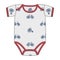 Illustration of cute clothes for newborn boy with a bike