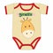 Illustration of cute clothes for newborn with giraffe