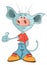 Illustration of a Cute Devil. Cartoon Character