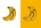 Illustration of a cute happy Bananas.