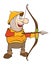 Illustration of a Cute Knight . Cartoon Character