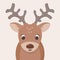 Illustration of cute little reindeer fawn.