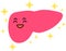 Illustration of a cute liver