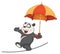 Illustration of a Cute Panda. Cartoon Character