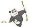 Illustration of a Cute Panda. Cartoon Character