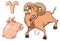 Illustration of a Cute Pig. Illustration of a Cute Pig. Astrological Sign in the Zodiac Aries. Cartoon Character