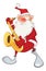 Illustration of a Cute Santa Claus a Saxophonist
