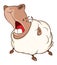 Illustration of a Cute Sheep. Cartoon Character