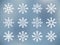 Illustration of cute snowflake icons