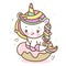 Illustration Cute Unicorn vector Sweet cupcake donut cartoon Pony horse pink pastel