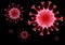 Illustration on dark background related to the covid-19 disease virus