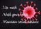 Illustration on dark background related to the covid-19 disease virus