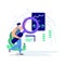 Illustration Data Insight, Data Processing concept, can be used for landing pages, web, ui, banners, templates, backgrounds,