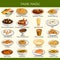 Illustration of delicious traditional food of Tamil Nadu India