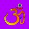 Illustration of desi indian art style Om/Ohm/Aum hindu spiritual symbol.incredible india.