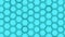 Illustration design of geometric hexagon surface. Grid pattern of waving hexagones. Cyan color 3D rendering