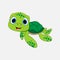 Illustration design turtle animal charcter