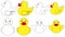 Illustration of different rubber ducks