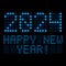 Illustration of a digital display shows the date of the new year 2024