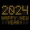 Illustration of a digital display shows the date of the new year 2024