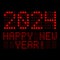 Illustration of a digital display shows the date of the new year 2024