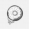 Illustration of doughnut icon isolated