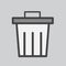 Illustration of a dustbin trash