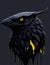 Illustration of an eagle head with a piercing yellow eye exudes an aura of keen focus and unwavering determination