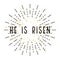 Illustration for Easter Christ is Risen. White background