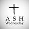 Illustration of elements of Ash Wednesday background