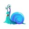 Illustration: Elements Set: Happy Snail.