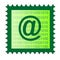 Illustration of an email stamp