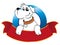 Illustration emblem mascot dog