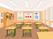 Illustration of an empty classroom