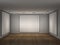 Illustration of a empty gallery with frames