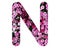 Illustration of the English letter N in a floral pattern on a white background