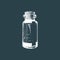 Illustration of essential oil vial. Perfume bottle