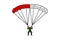 illustration of extreme sport parachuting jumping from a great height