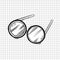 Illustration of eyeglasses icon isolated lines