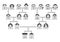 Illustration of Family tree. Family and relatives face icons. Vector illustration