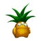 Illustration: The Fantastic Forest PineApple Monster isolated on White Background.